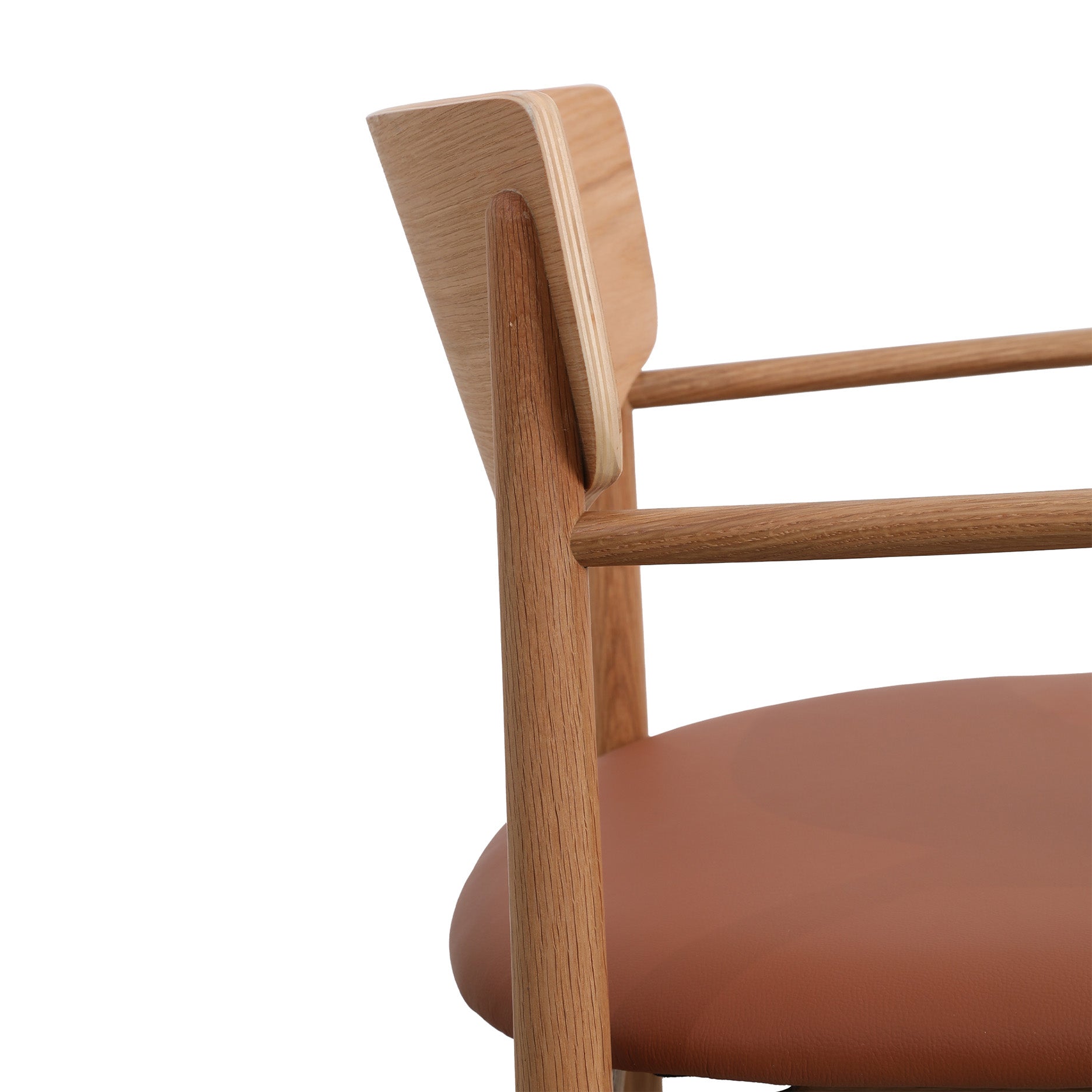 Celeste spisebordsstol m. armlæn - Læder